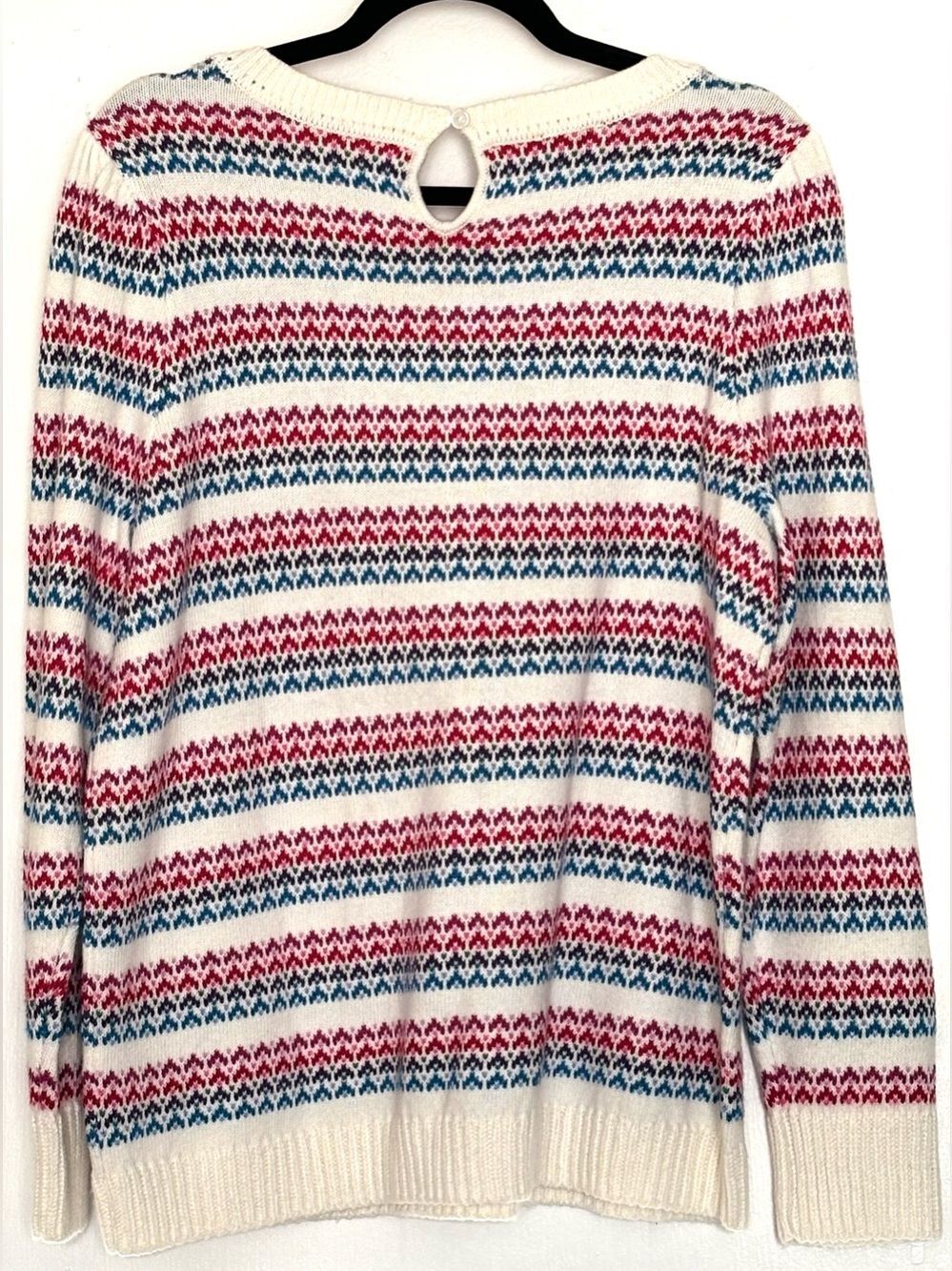 Talbots Crewneck Sweater Wave Jacquard Size 1XP - Picture 3 of 5